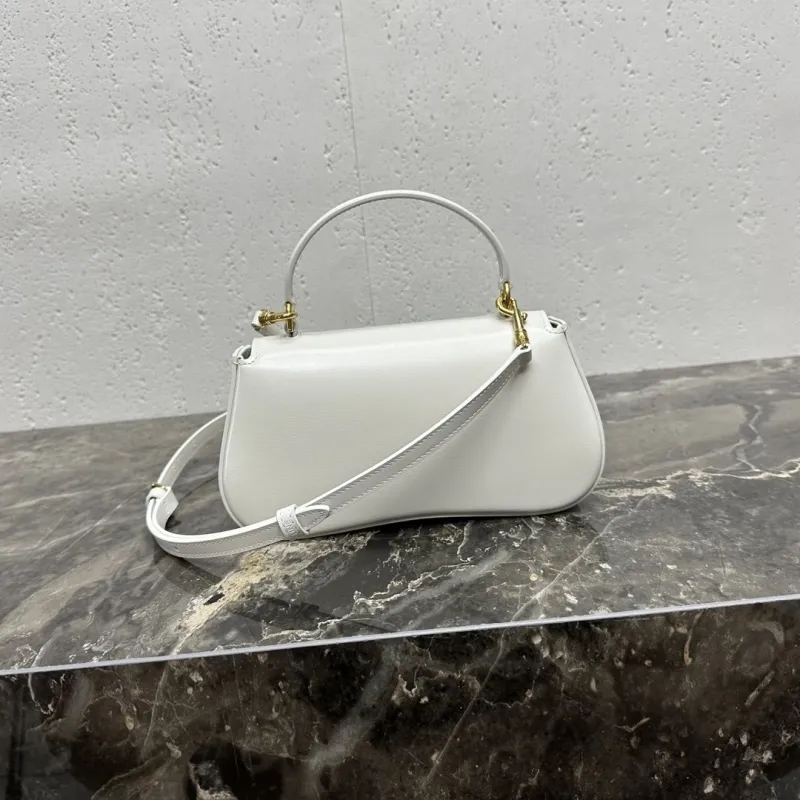 Celine White Top Handle Crossbody Bag 122 - Image 3