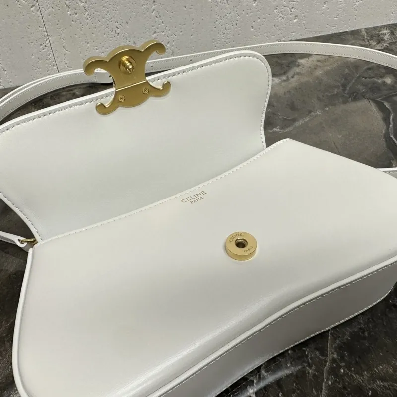 Celine White Top Handle Crossbody Bag 122 - Image 5