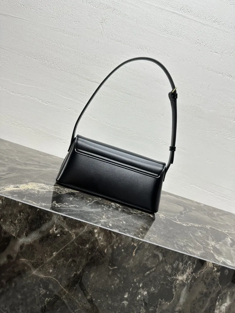 Celine Black Leather Shoulder Bag 131 - Image 5