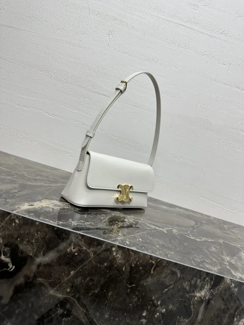 Alternative view of Celine White Top Handle Shoulder Bag 132