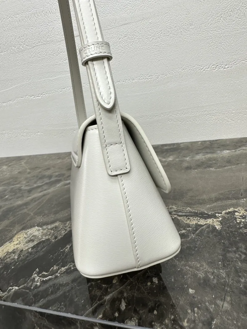 Celine White Top Handle Shoulder Bag 132 - Image 6