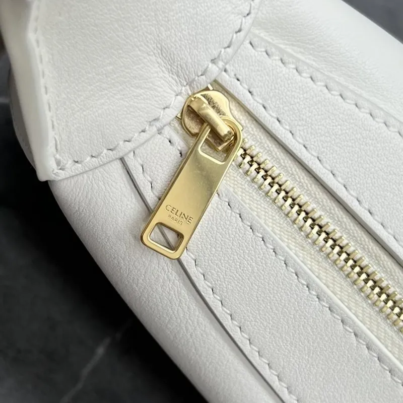 Celine White Top Handle Shoulder Bag 134 - Image 5