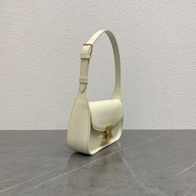 Alternative view of Celine Cream Patent Leather Shoulder Bag
