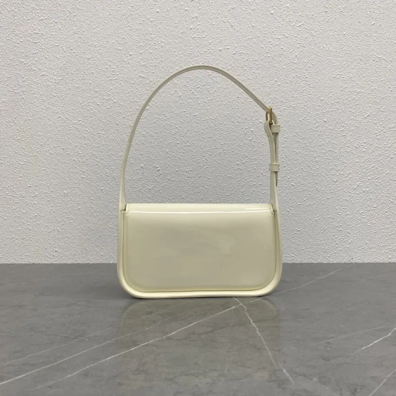 Celine Cream Patent Leather Shoulder Bag - Image 3