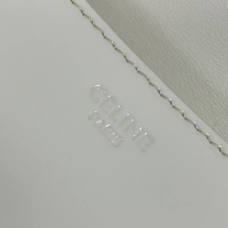 Celine Cream Patent Leather Shoulder Bag - Image 8