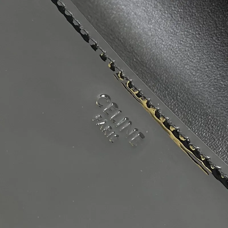 Celine Black Patent Leather Shoulder Bag 136 - Image 9