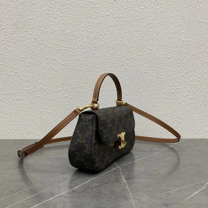 Alternative view of Celine Dark Brown Top Handle Crossbody Bag