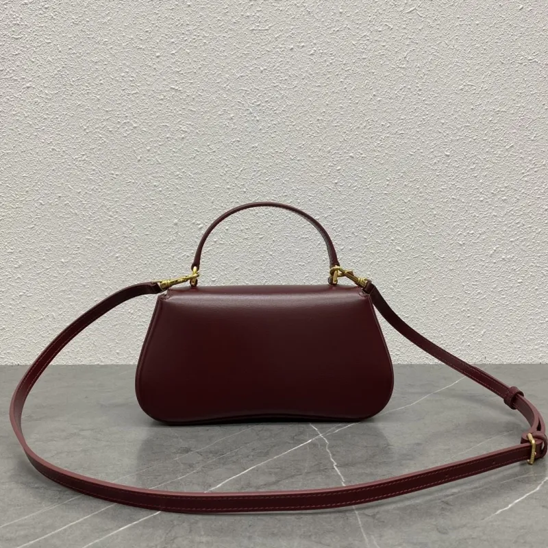 Celine Burgundy Top Handle Crossbody Bag 139 - Image 3
