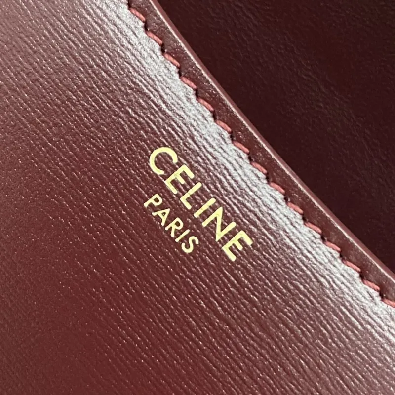 Celine Burgundy Top Handle Crossbody Bag 139 - Image 5