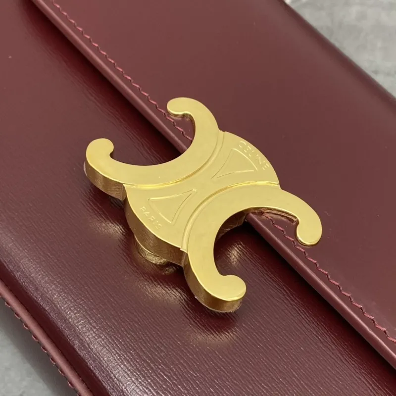 Celine Burgundy Top Handle Crossbody Bag 139 - Image 6