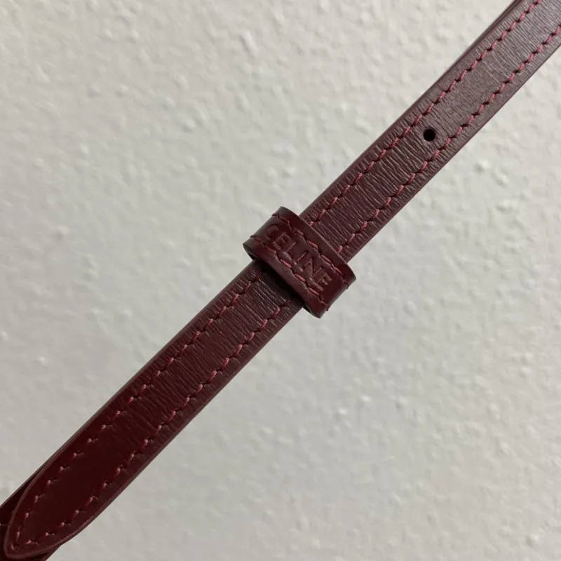 Celine Burgundy Top Handle Crossbody Bag 139 - Image 8