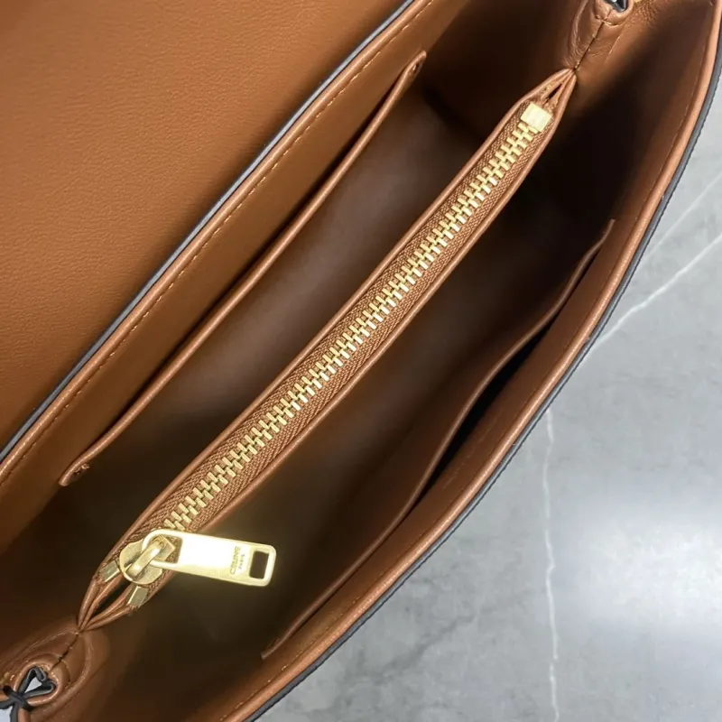 Celine Dark Brown Monogram Top Handle Crossbody Bag 145 - Image 6