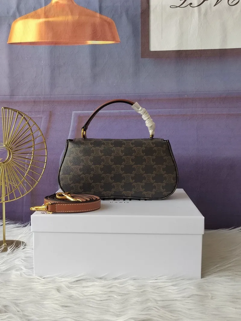 Alternative view of Celine Triomphe Monogram Top Handle Handbag