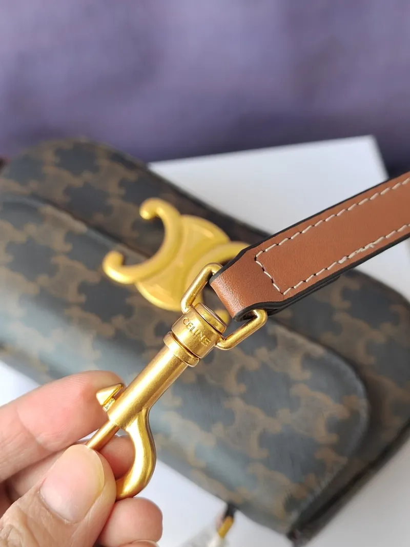 Celine Triomphe Monogram Top Handle Handbag - Image 6