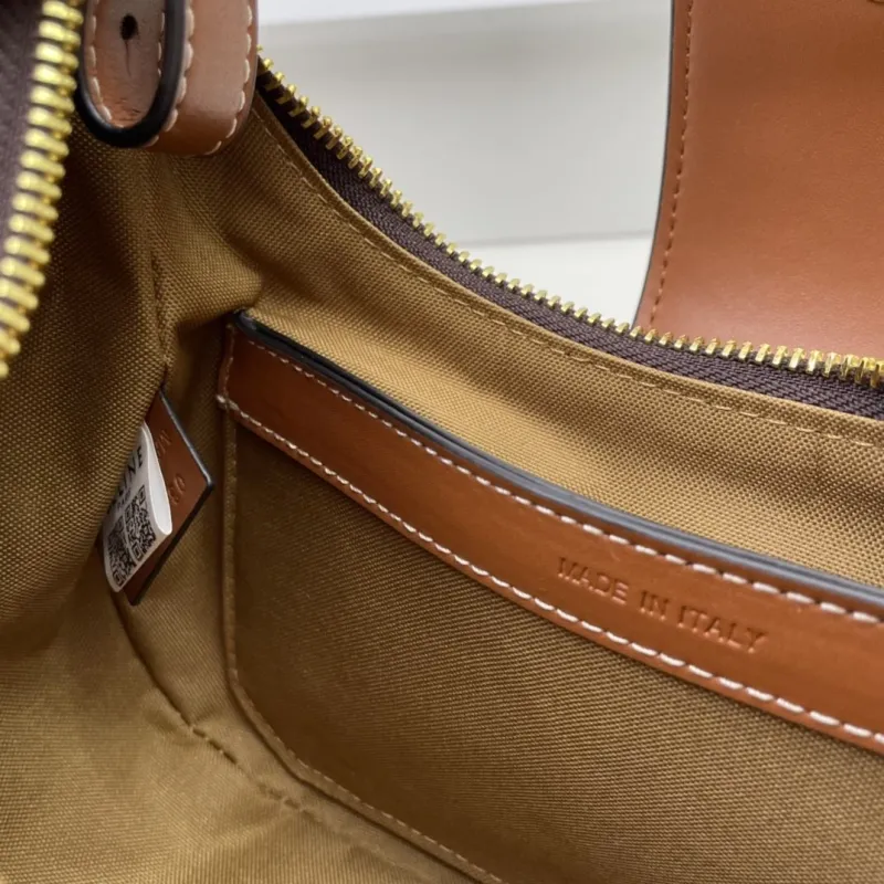 Celine Dark Brown Monogram Hobo Shoulder Bag KK3958 - Image 9