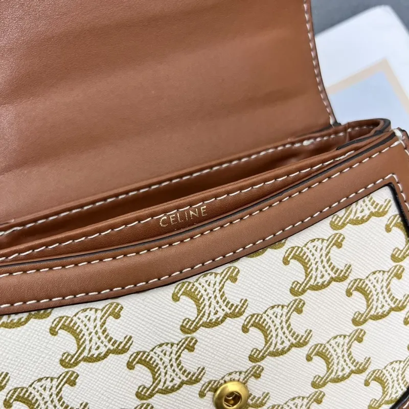 Alternative view of Celine 7767SQ Beige Brown Mini Top Handle Crossbody Bag
