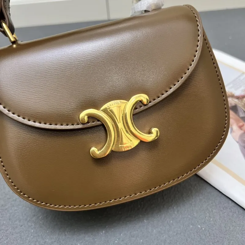 Celine Brown Top Handle Crossbody Bag 7767SQ - Image 5