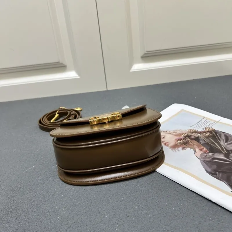 Celine Brown Top Handle Crossbody Bag 7767SQ - Image 7