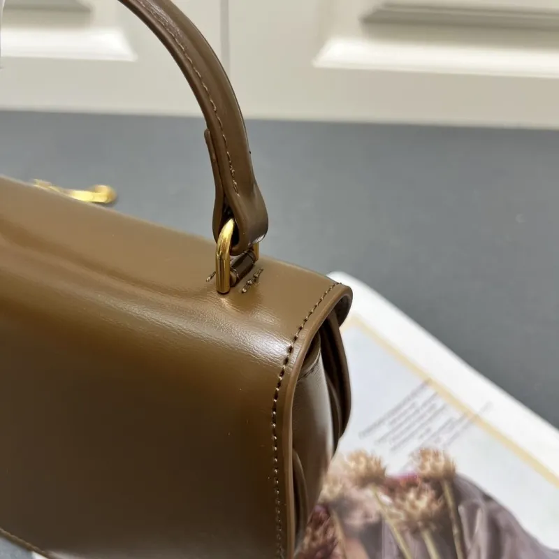 Celine Brown Top Handle Crossbody Bag 7767SQ - Image 8