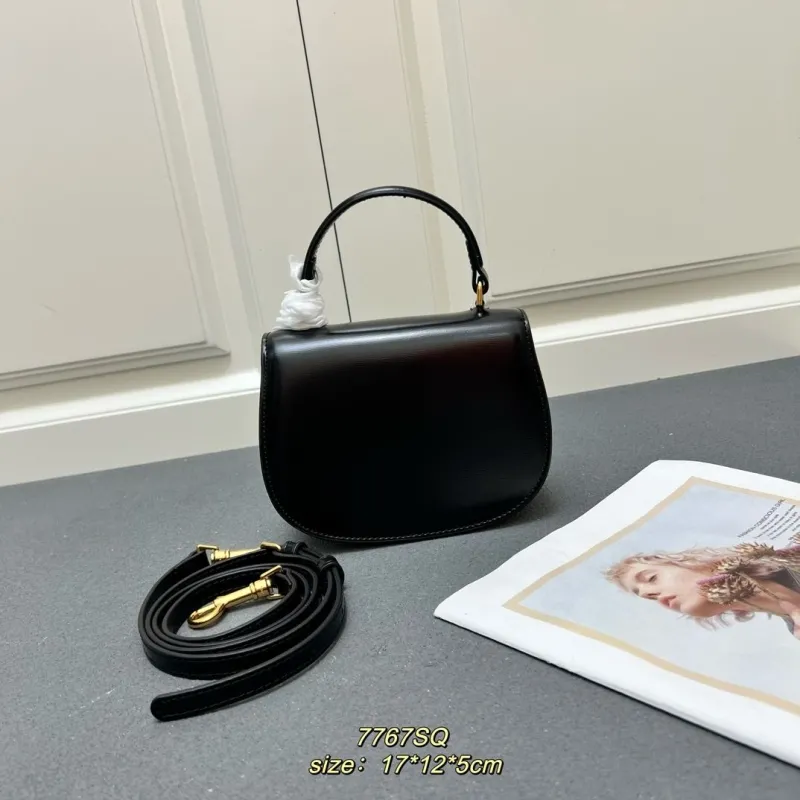 Celine Black Top Handle Crossbody Bag 7767SQ - Image 3