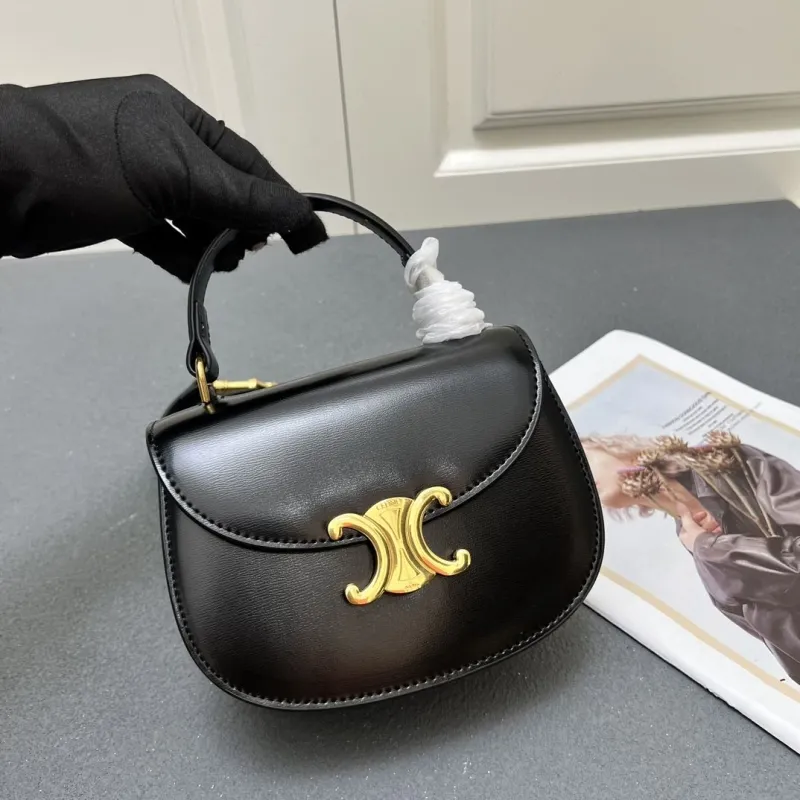 Celine Black Top Handle Crossbody Bag 7767SQ - Image 4