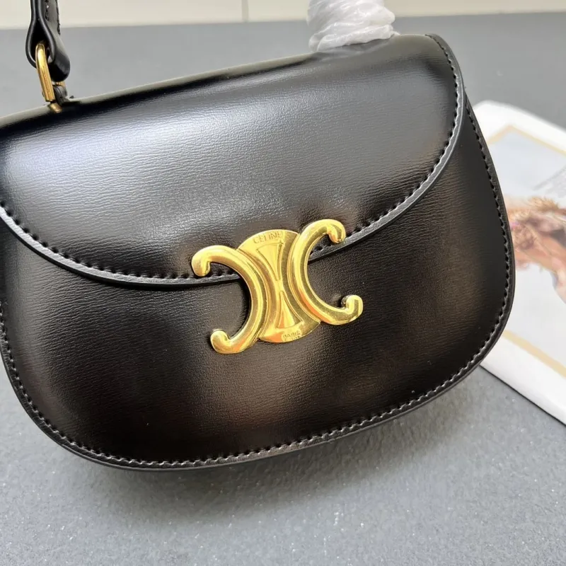 Celine Black Top Handle Crossbody Bag 7767SQ - Image 5