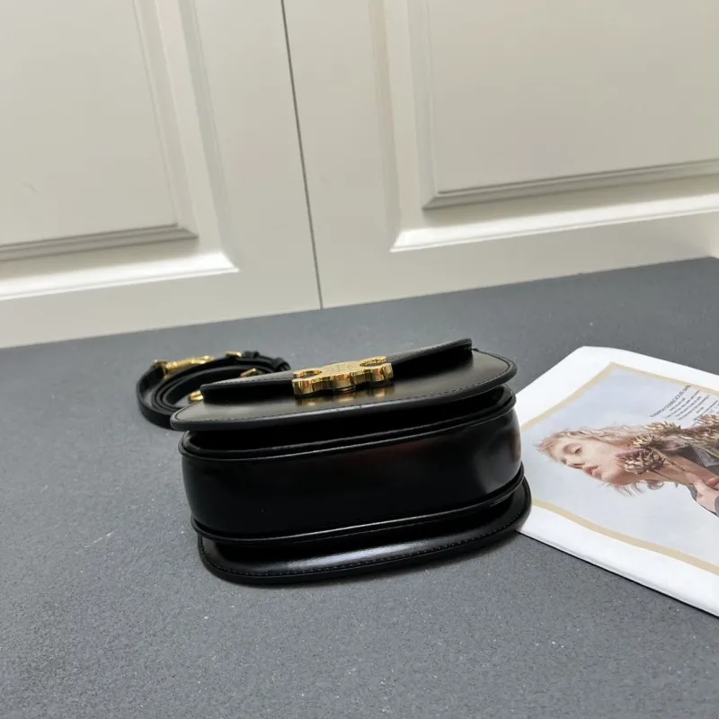 Celine Black Top Handle Crossbody Bag 7767SQ - Image 6