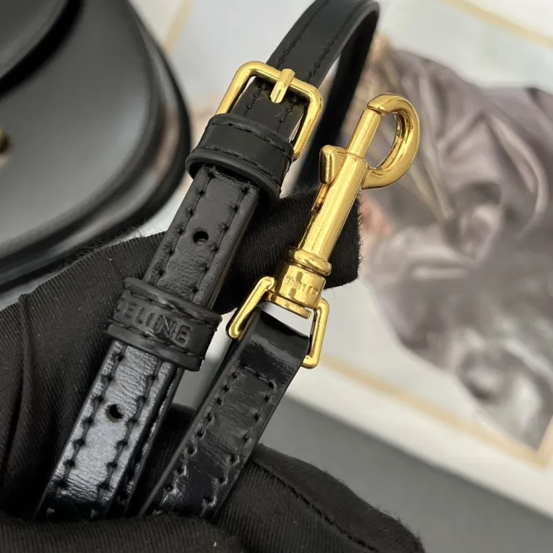 Celine Black Top Handle Crossbody Bag 7767SQ - Image 9