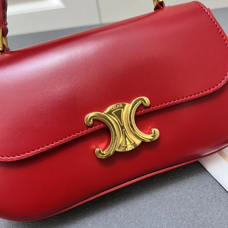 Celine Red Top Handle Crossbody Bag 6635SQ - Image 4