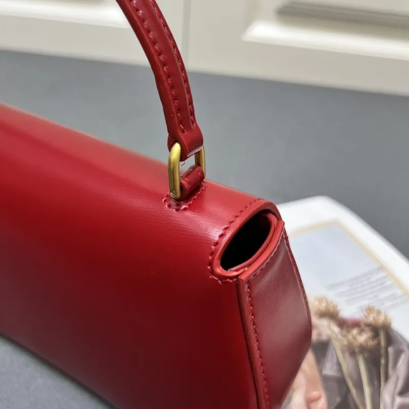 Celine Red Top Handle Crossbody Bag 6635SQ - Image 5