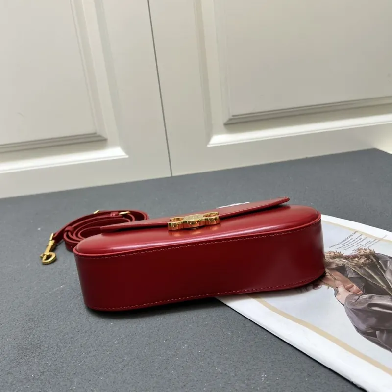 Celine Red Top Handle Crossbody Bag 6635SQ - Image 6