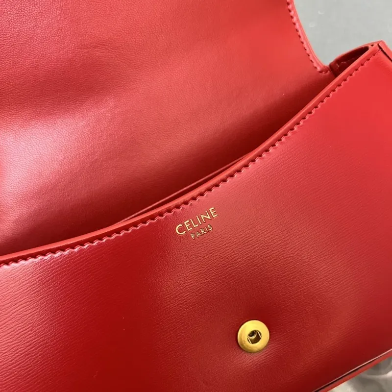 Celine Red Top Handle Crossbody Bag 6635SQ - Image 9