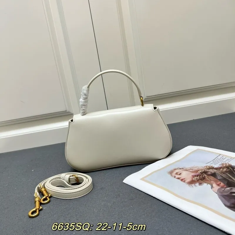 Celine Cream White Top Handle Crossbody Bag 6635SQ - Image 3