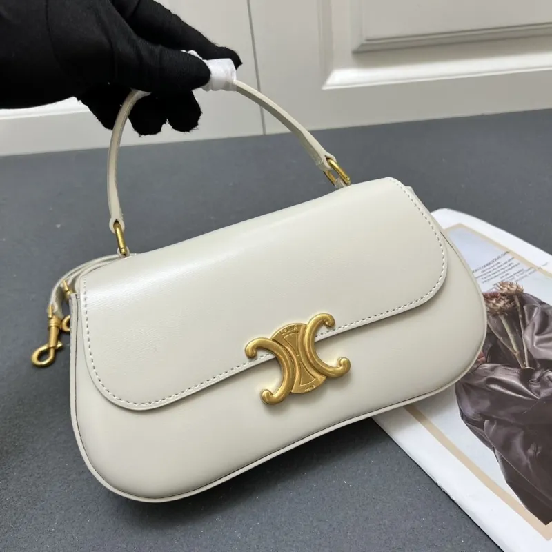 Celine Cream White Top Handle Crossbody Bag 6635SQ - Image 4
