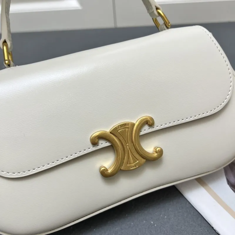 Celine Cream White Top Handle Crossbody Bag 6635SQ - Image 5