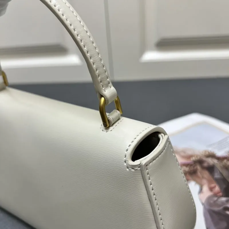Celine Cream White Top Handle Crossbody Bag 6635SQ - Image 6