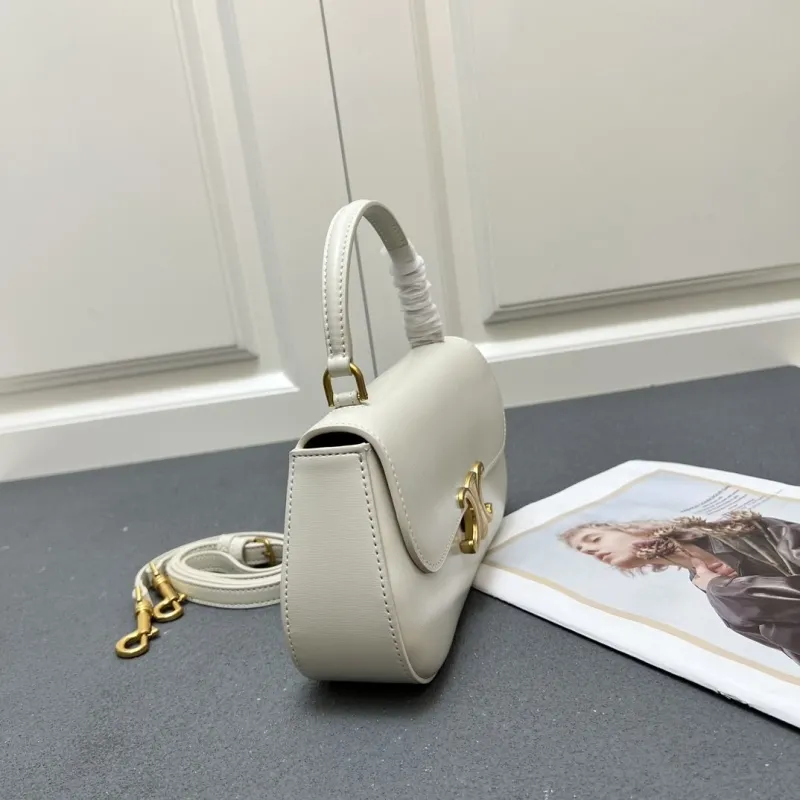 Celine Cream White Top Handle Crossbody Bag 6635SQ - Image 7
