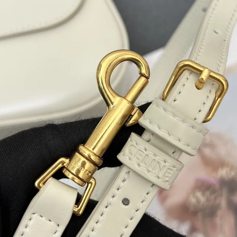 Celine Cream White Top Handle Crossbody Bag 6635SQ - Image 9