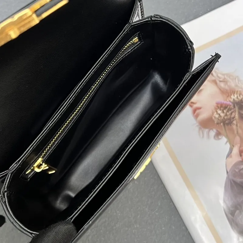 Celine Black Patent Leather Top Handle Bag 6636SQ - Image 8