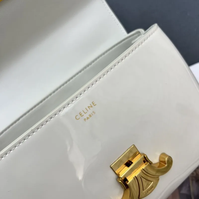 Alternative view of Celine White Top Handle Crossbody Bag 6632SQ