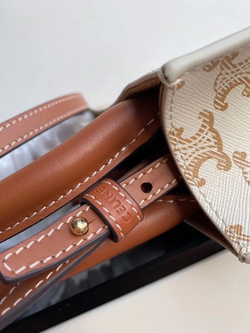 Celine Beige Mini Monogram Tote Crossbody Bag - Image 8