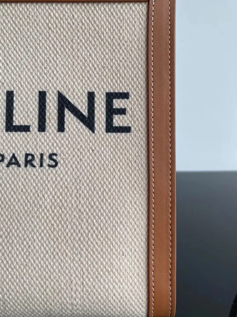 Alternative view of Celine Mini Canvas Leather Tote Bag