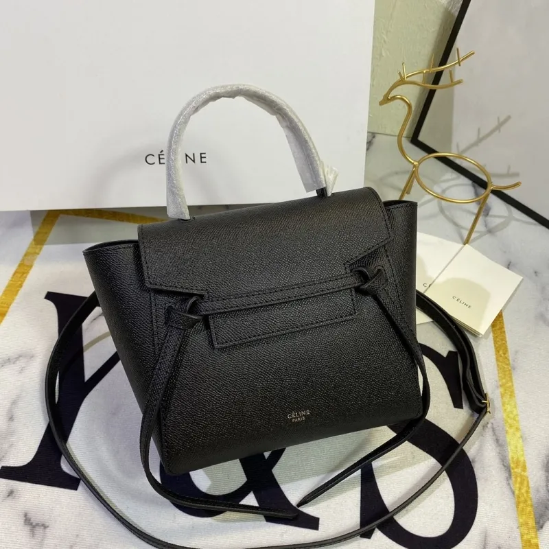 Celine Black Mini Top Handle Crossbody Bag