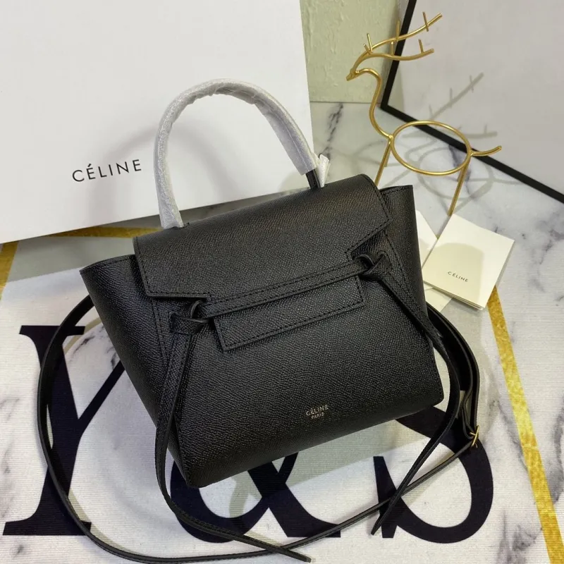 Celine Black Mini Top Handle Crossbody Bag - Image 3