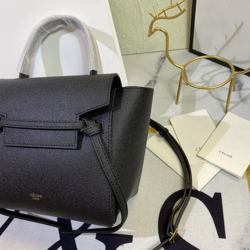Celine Black Mini Top Handle Crossbody Bag - Image 4
