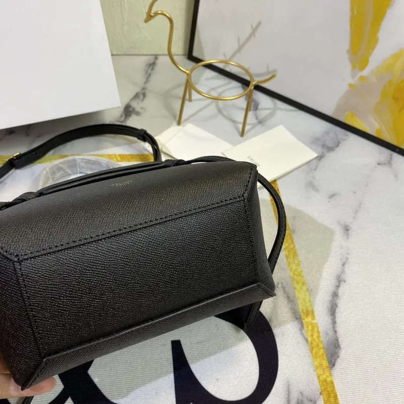 Celine Black Mini Top Handle Crossbody Bag - Image 8
