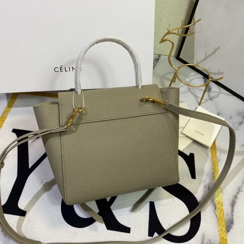Alternative view of Celine Taupe Mini Top Handle Leather Bag