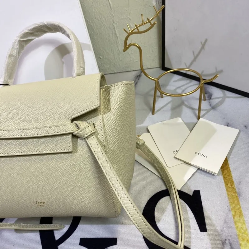 Celine Cream Top Handle Crossbody Bag 181 - Image 4