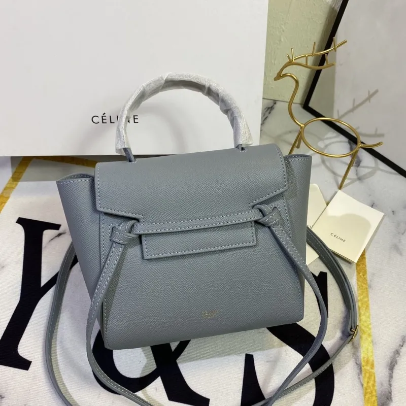 Celine 182 Mini Top Handle Crossbody Bag Light Blue