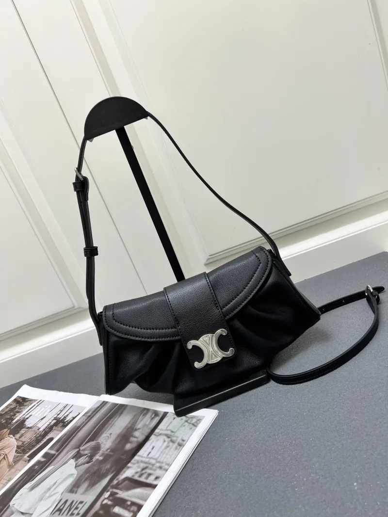 Celine Black Leather Crossbody Bag 185